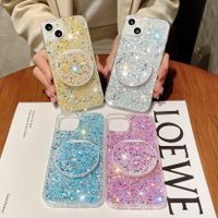 Simple Style Round Sequin Glass Silica Gel  Iphone Phone Cases main image 6