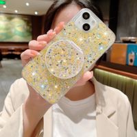 Simple Style Round Sequin Glass Silica Gel  Iphone Phone Cases main image 2