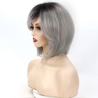 Women's Fashion Casual High Temperature Wire Side Fringe Short Curly Hair Wigs main image 4