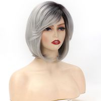 Women's Fashion Casual High Temperature Wire Side Fringe Short Curly Hair Wigs main image 3