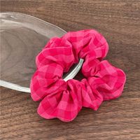 Einfacher Stil Plaid Tuch Blume Haargummi 1 Stück sku image 1