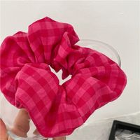 Simple Style Plaid Cloth Flower Hair Tie 1 Piece main image 5