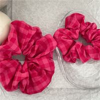 Einfacher Stil Plaid Tuch Blume Haargummi 1 Stück main image 4