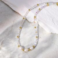 Mode Runden Kupfer Halskette Perlen Perle Kupfer Halsketten 1 Stück main image 4