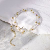 Mode Runden Kupfer Halskette Perlen Perle Kupfer Halsketten 1 Stück main image 5