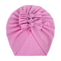 Children Unisex Fashion Solid Color Bow Knot Baby Hat sku image 5