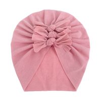 Children Unisex Fashion Solid Color Bow Knot Baby Hat sku image 10