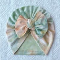 Children Unisex Fashion Bow Knot Tie Dye Baby Hat sku image 4