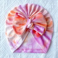 Children Unisex Fashion Bow Knot Tie Dye Baby Hat sku image 8