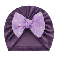 Children Unisex Cute Solid Color Bow Knot Baby Hat sku image 4