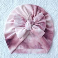 Children Unisex Fashion Bow Knot Tie Dye Baby Hat sku image 6