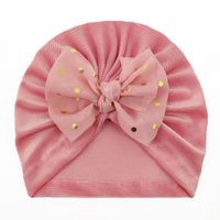 Children Unisex Cute Solid Color Bow Knot Baby Hat sku image 5