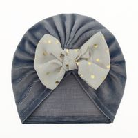 Children Unisex Cute Solid Color Bow Knot Baby Hat sku image 10