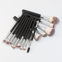 Fashion Black Artificial Fiber Wooden Handle Makeup Tool Sets 1 Set main image 2