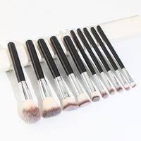 Fashion Black Artificial Fiber Wooden Handle Makeup Tool Sets 1 Set main image 3