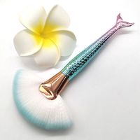 Fashion Artificial Fiber Plastic Handgrip Makeup Brushes 1 Set sku image 1