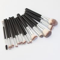 Fashion Black Artificial Fiber Wooden Handle Makeup Tool Sets 1 Set main image 1