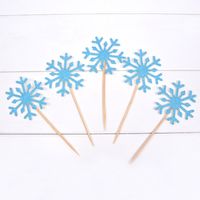 Christmas Sweet Snowflake Paper Party Festival Cake Decorating Supplies main image 2