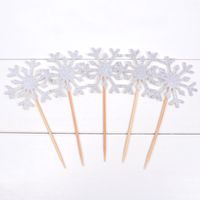 Christmas Sweet Snowflake Paper Party Festival Cake Decorating Supplies sku image 2
