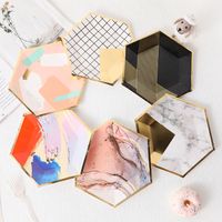 Simple Style Colorful Paper Tableware main image 3