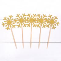 Christmas Sweet Snowflake Paper Party Festival Cake Decorating Supplies sku image 1