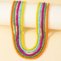 Simple Style Solid Color Alloy Beaded Choker sku image 1
