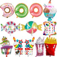 Kinder Tag Geburtstag Donuts Süßigkeiten Aluminium Film Party Ballon main image 1