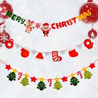 Christmas Christmas Tree Deer Nonwoven Party Flag main image 4