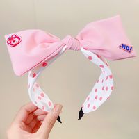 Sweet Polka Dots Bow Knot Cloth Hair Band sku image 1