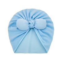 Children Unisex Fashion Solid Color Bow Knot Wool Cap sku image 1