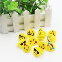 Cartoon Style Emoji Face Epoxy Rings sku image 1