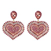 Aretes De Aleación De Diamante En Forma De Corazón De La Mujer Nhjj134748 sku image 2