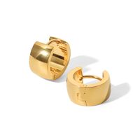 Fashion Solid Color Stainless Steel Earrings Gold Plated Stainless Steel Earrings main image 5