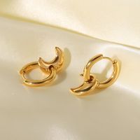 Fashion Moon Stainless Steel Earrings Gold Plated Stainless Steel Earrings main image 5