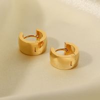 Fashion Solid Color Stainless Steel Earrings Gold Plated Stainless Steel Earrings main image 3