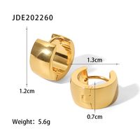 Fashion Solid Color Stainless Steel Earrings Gold Plated Stainless Steel Earrings sku image 1
