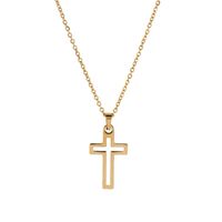 Simple Style Cross Titanium Steel Necklace Splicing Stainless Steel Necklaces main image 3
