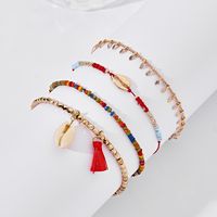 Ethnic Style Round Alloy Beaded Shell Bracelets main image 2