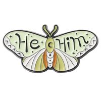 Retro Letter Butterfly Alloy Enamel Brooches sku image 4