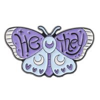 Retro Letter Butterfly Alloy Enamel Brooches sku image 2