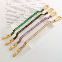French Style Solid Color Titanium Steel Bracelets Inlay Zircon Stainless Steel Bracelets main image 3