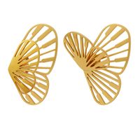 Fashion Butterfly Titanium Steel Ear Studs Stainless Steel Earrings main image 2