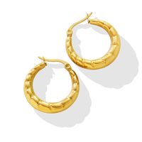 Simple Style Solid Color Titanium Steel Earrings Plating Stainless Steel Earrings main image 2