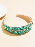 Baroque Style Colorful Turquoise Inlay Rhinestones Hair Band main image 3