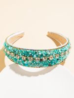 Baroque Style Colorful Turquoise Inlay Rhinestones Hair Band main image 2