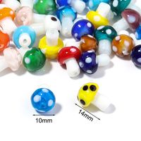 Colored Glaze Mushroom Shape Scattered Beads Diy Ornament Accessories main image 5
