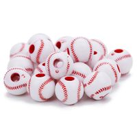 Sports Basketball Football Arylic Plating Jewelry Accessories 50 Pieces main image 3