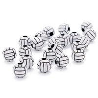 Sports Basketball Football Arylic Plating Jewelry Accessories 50 Pieces sku image 10