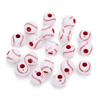 Sports Basketball Football Arylic Plating Jewelry Accessories 50 Pieces sku image 5