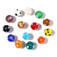 Colored Glaze Mushroom Shape Scattered Beads Diy Ornament Accessories main image 2
